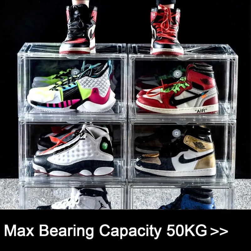 12 Packs Drop Side Shoe Storage Boxes Container