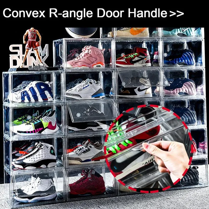 12 Packs Drop Side Shoe Storage Boxes Container