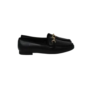 1936 Boutique 19361 Ladies Black Leather Loafer with Chain