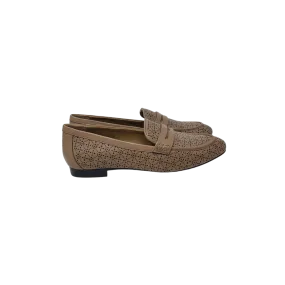 AiciBerllucci Alina Ladies dark apricot leather loafer with design
