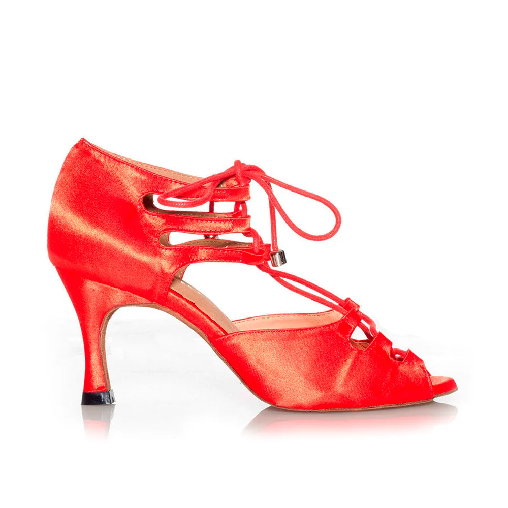 Alemana - Adjustable Width Lace Up Latin Dance Shoes (Suede Sole)