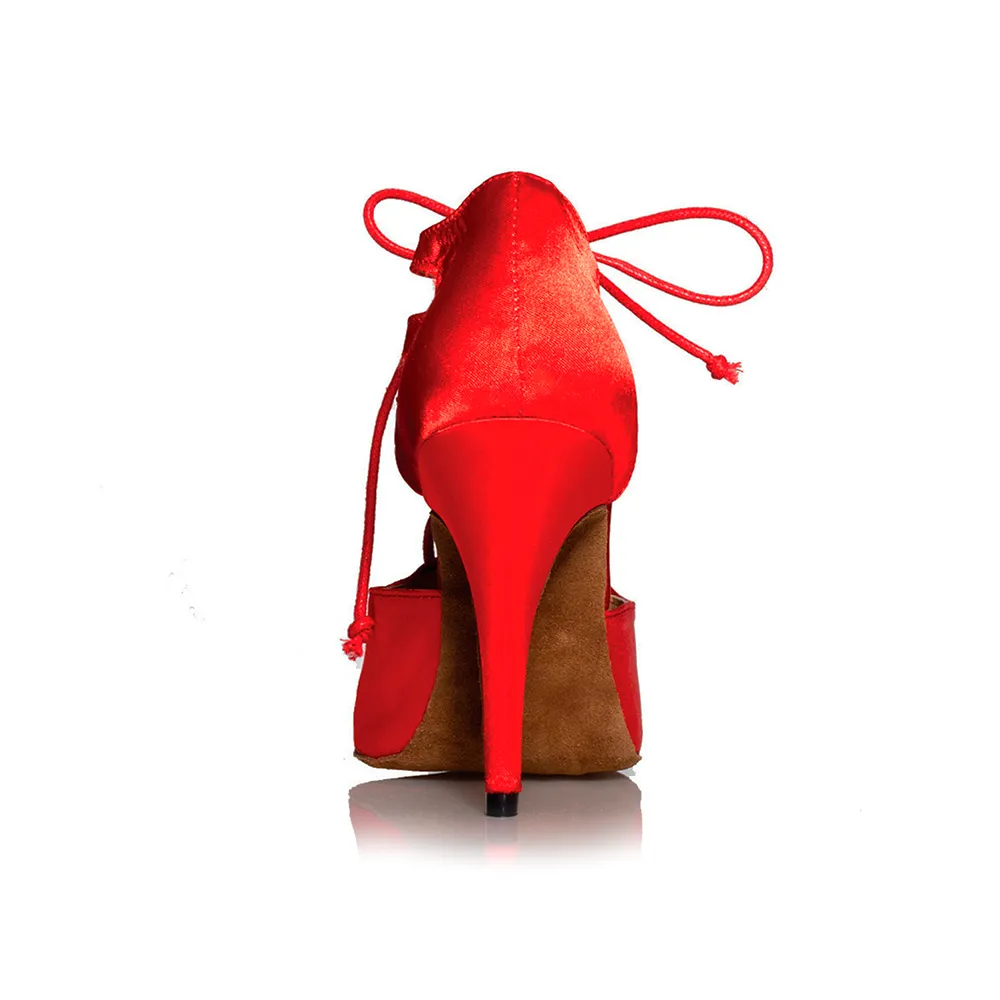 Alemana - Adjustable Width Lace Up Latin Dance Shoes (Suede Sole)