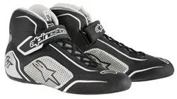 ALPINESTARS TECH 1-T SHOE BLACK SILVER SZ 8