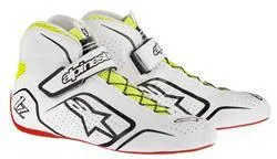 ALPINESTARS TECH 1-Z SHOE WHITE BLACK YELLOW FLUO SZ 9