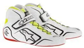 ALPINESTARS TECH 1-Z SHOE WHITE BLACK YELLOW FLUO SZ 9