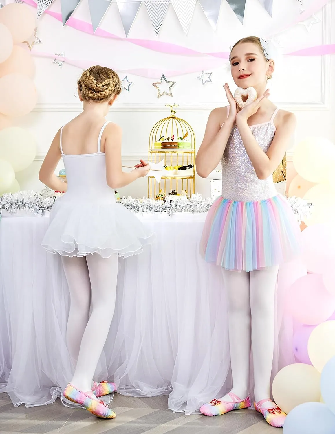 Arshiner Ballet Shoes for Girls Canvas Ballet Slippers Dance Shoes