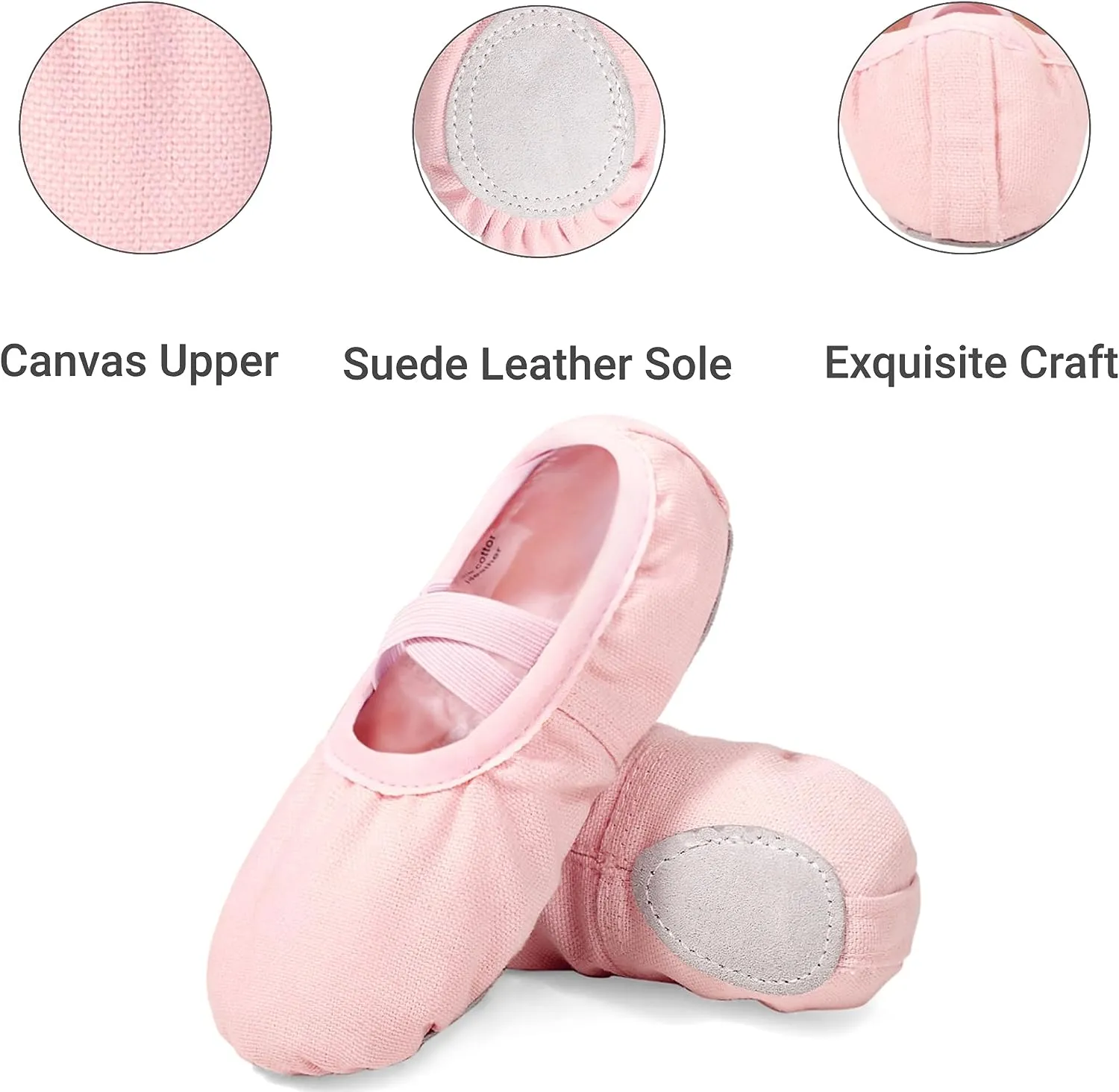 Arshiner Ballet Shoes for Girls Canvas Ballet Slippers Dance Shoes