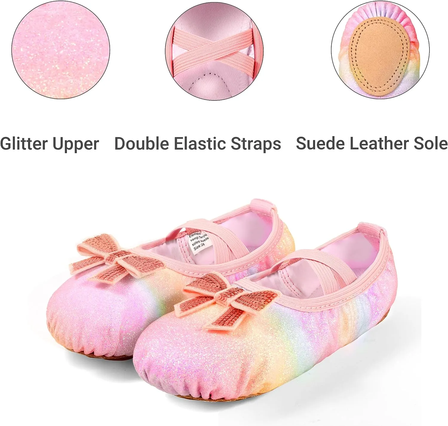 Arshiner Ballet Shoes for Girls Canvas Ballet Slippers Dance Shoes