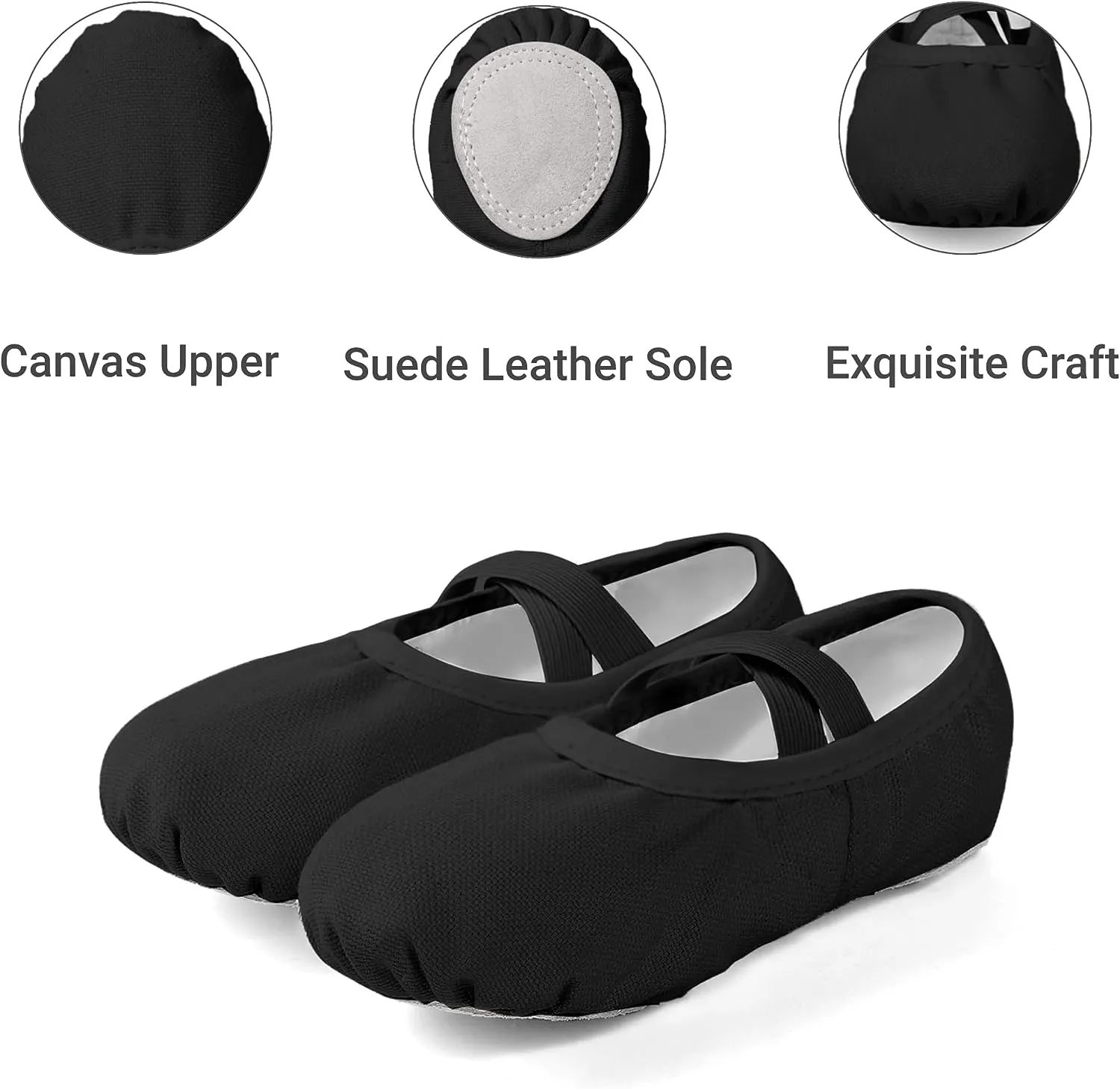 Arshiner Ballet Shoes for Girls Canvas Ballet Slippers Dance Shoes