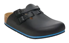 BIRKENSTOCK Kay Pro Black PU Coated Oiled Leather Clog