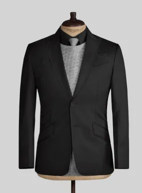 Black Merino Wool Manhattan Style Sports Coat