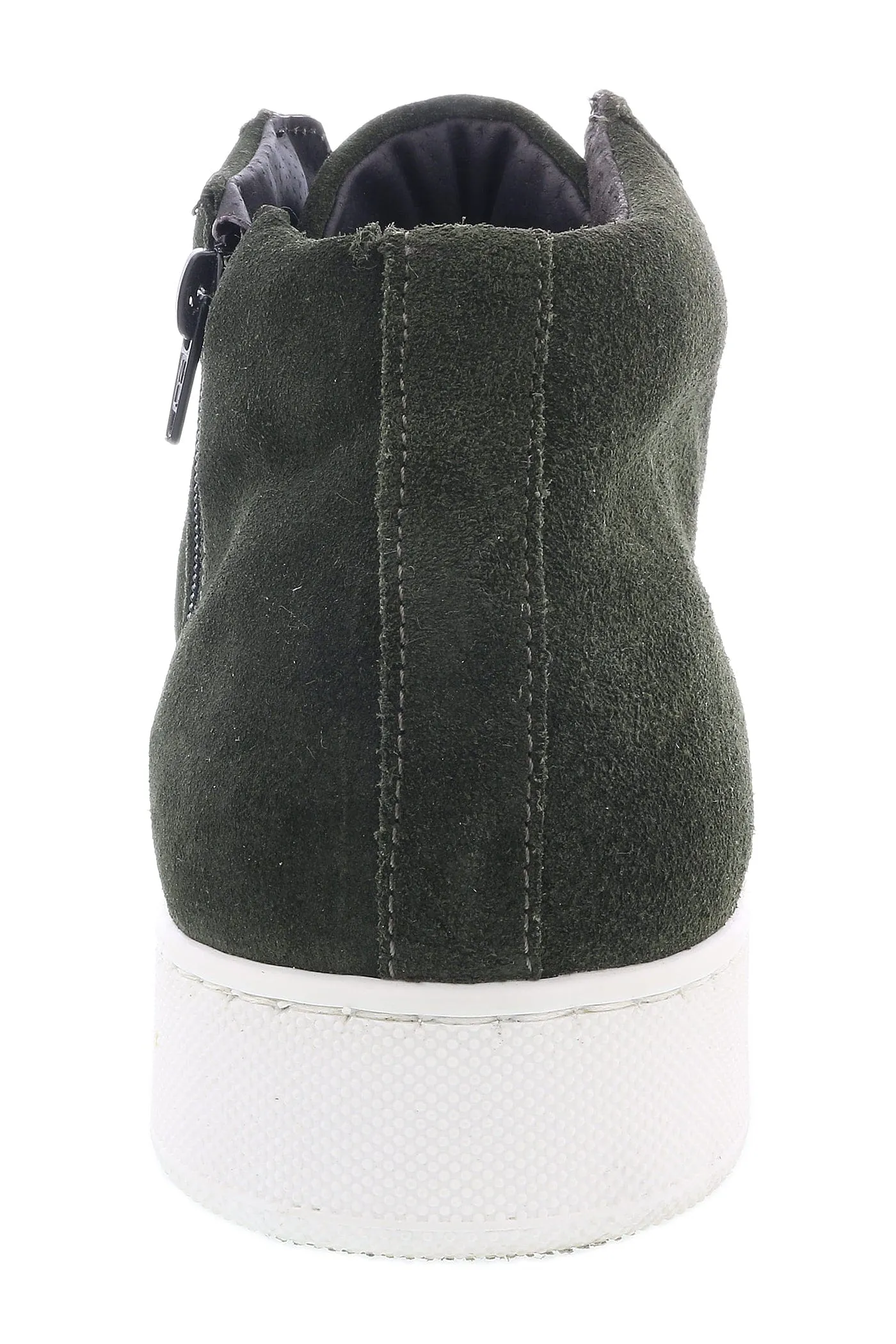 DANIELA FARGION Green Suede High Top Sneakers-
