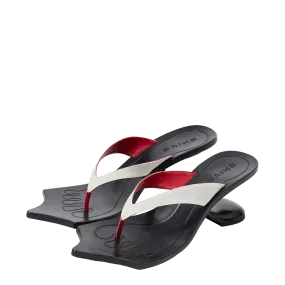 Drago Sandals in White & Red