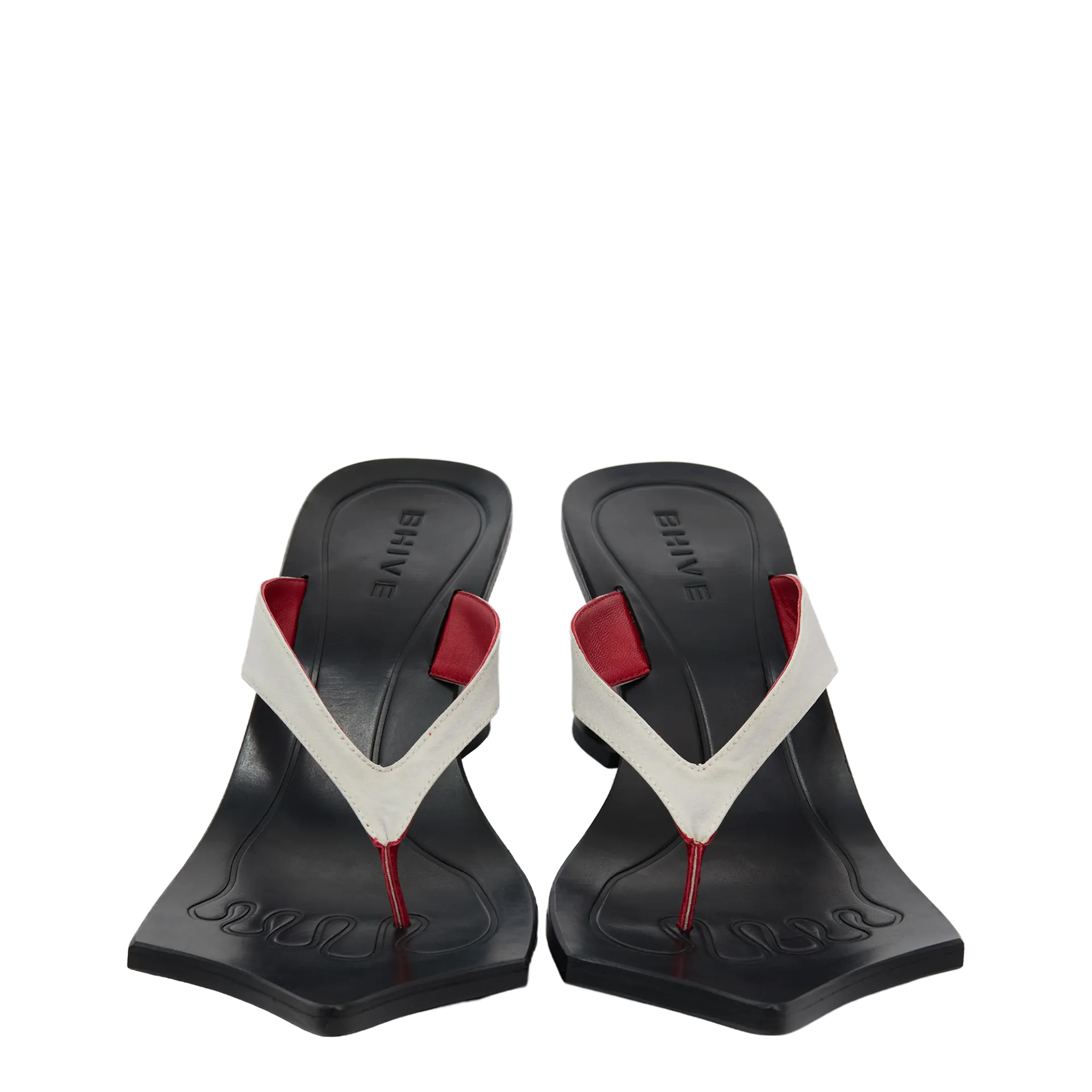 Drago Sandals in White & Red