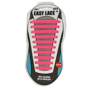 Easy Lace No Tie Shoelace Silicone Laces - Pink
