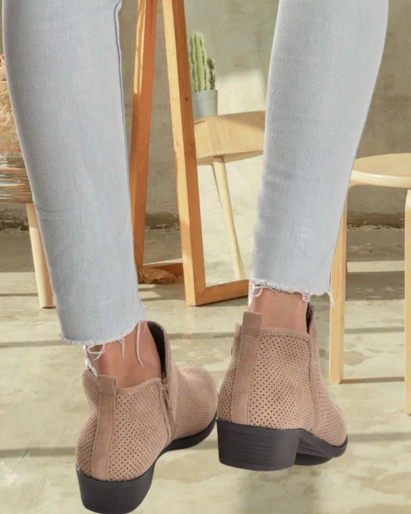 Issey Taupe Ankle Boots
