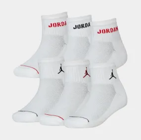 Legend Ankle 6 pack Grade School Socks (White/Red)