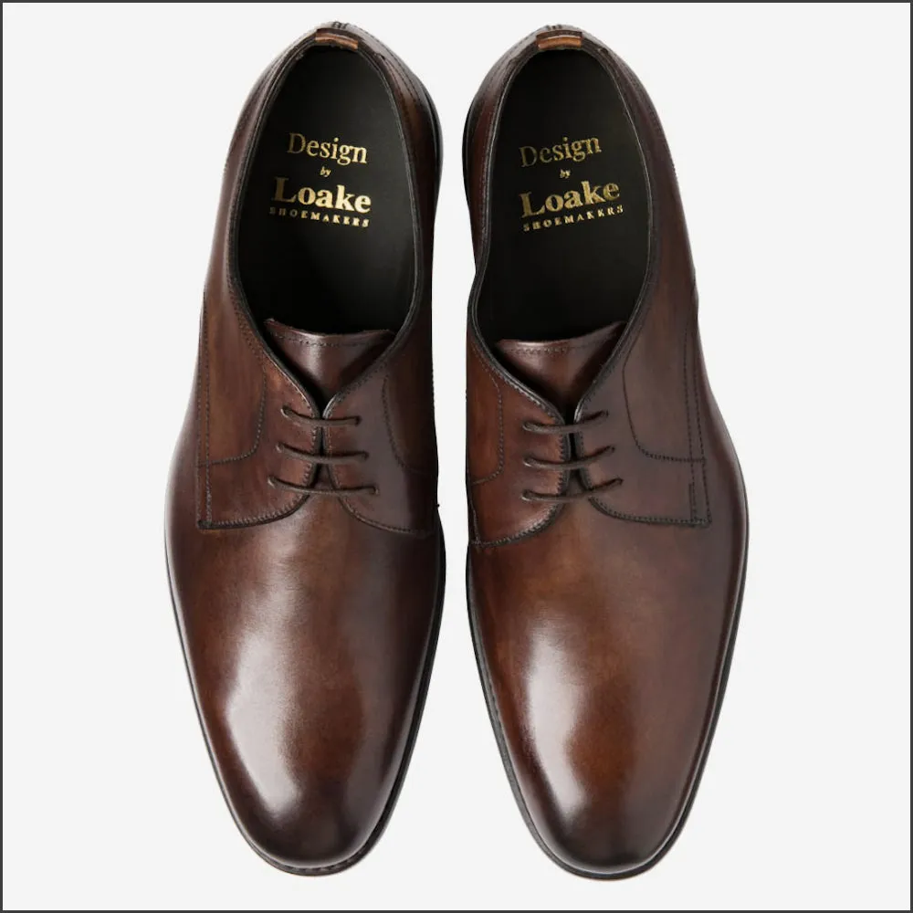 Loake Atherton Dark Brown Calf Leather shoe@