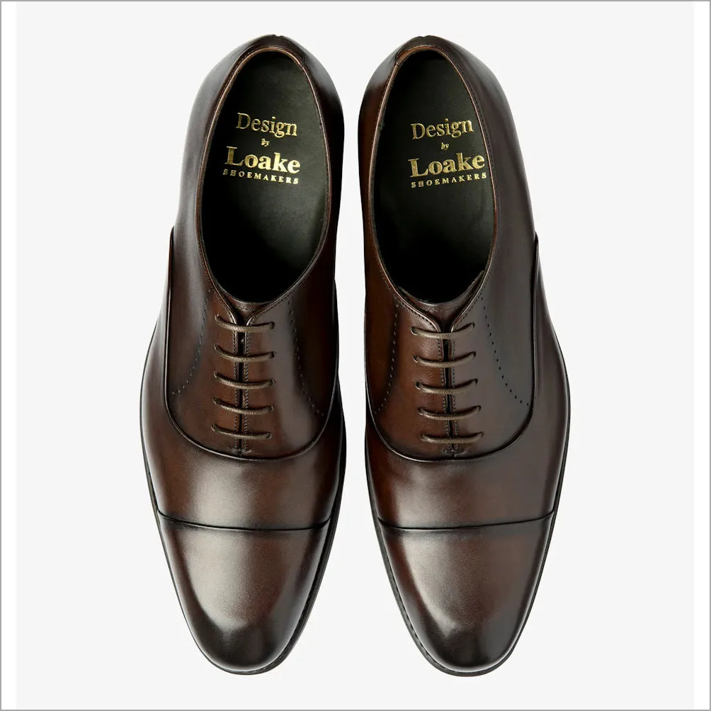 Loake phoenix Dark Brown Leather toe-cap@