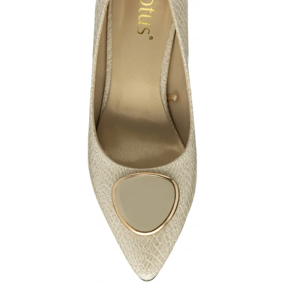 Lotus Occasion Wear court shoe Davinia NATURAL uls429