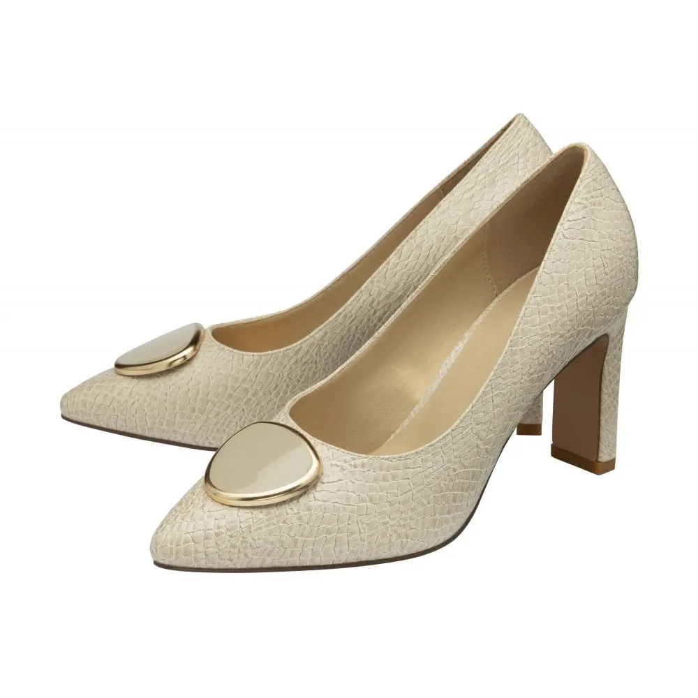 Lotus Occasion Wear court shoe Davinia NATURAL uls429