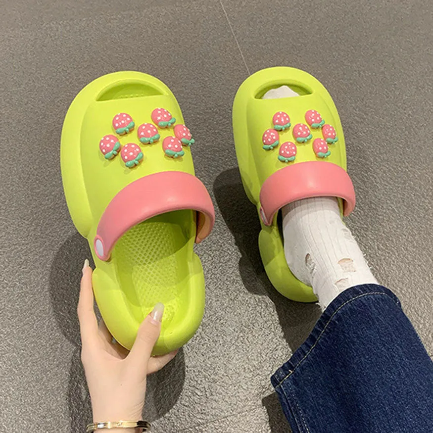 Multi-Wear Strawberry Decor Shoes