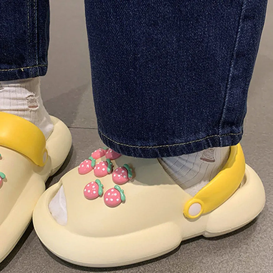 Multi-Wear Strawberry Decor Shoes