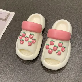 Multi-Wear Strawberry Decor Shoes