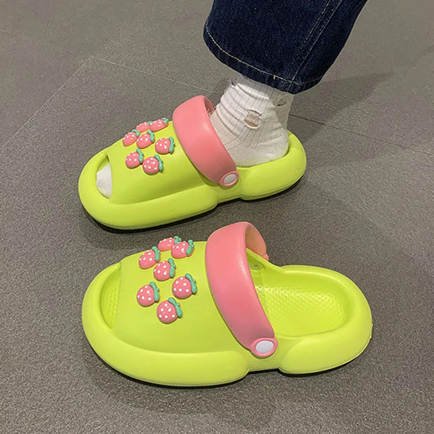 Multi-Wear Strawberry Decor Shoes