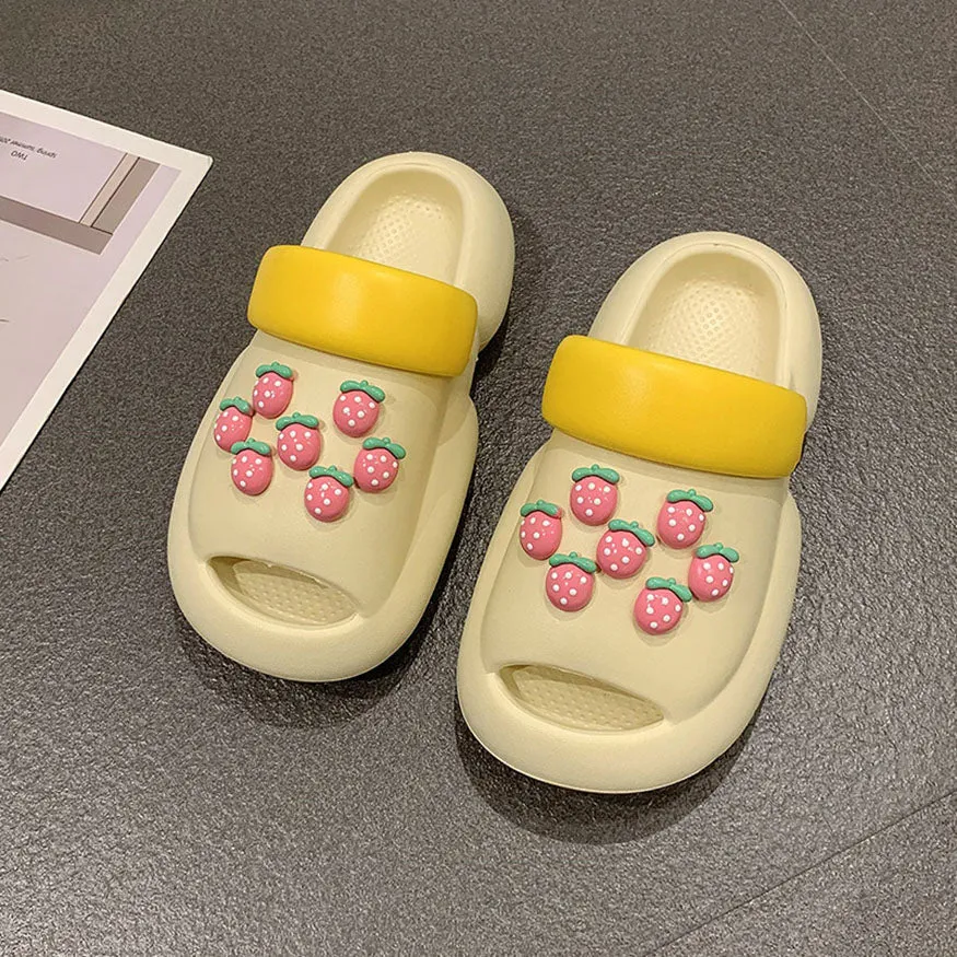 Multi-Wear Strawberry Decor Shoes