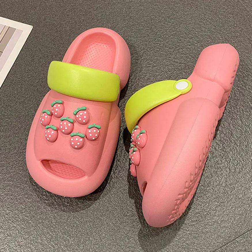 Multi-Wear Strawberry Decor Shoes