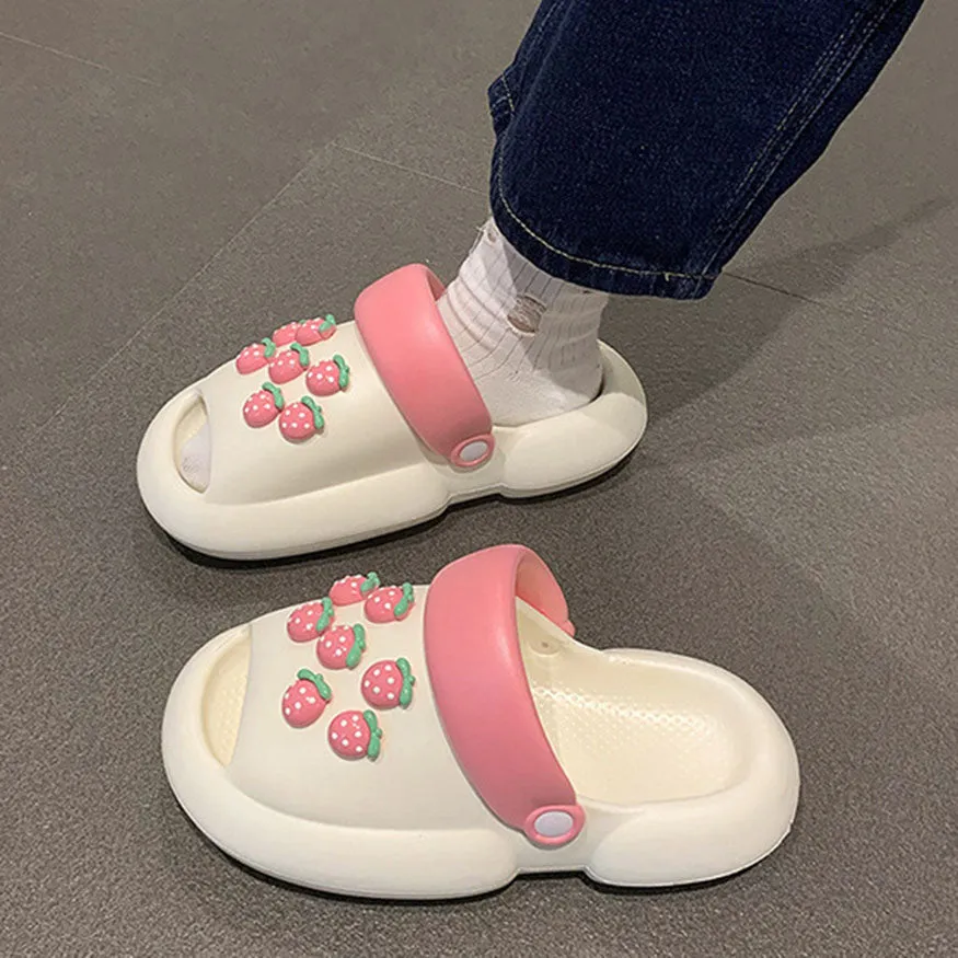 Multi-Wear Strawberry Decor Shoes