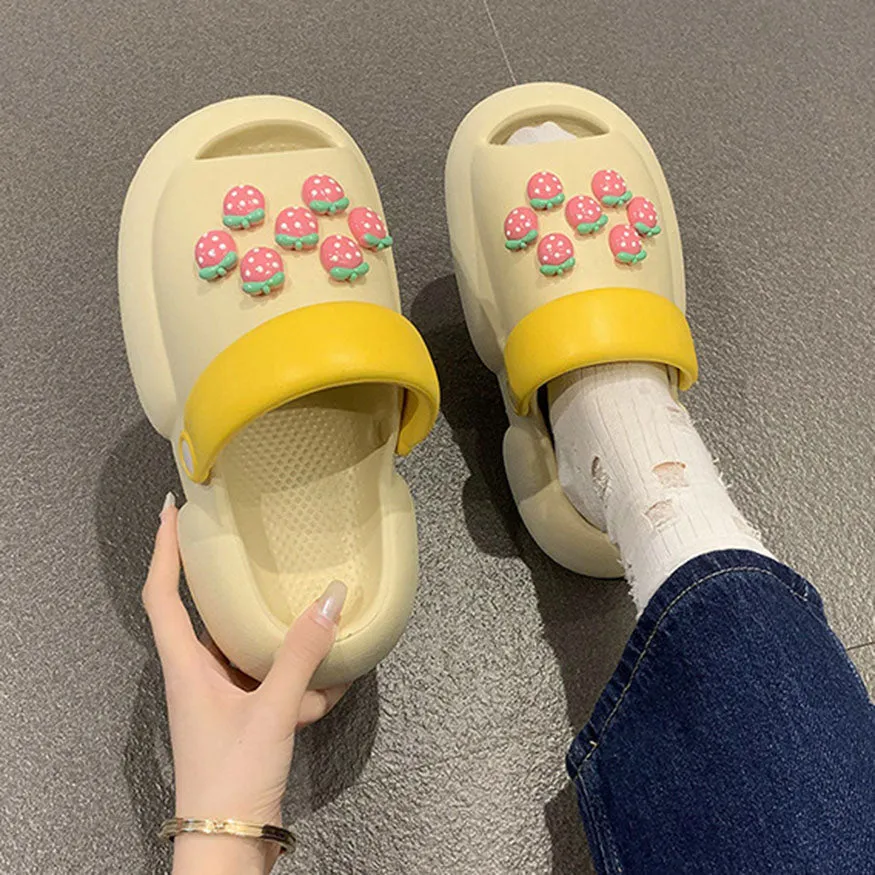 Multi-Wear Strawberry Decor Shoes