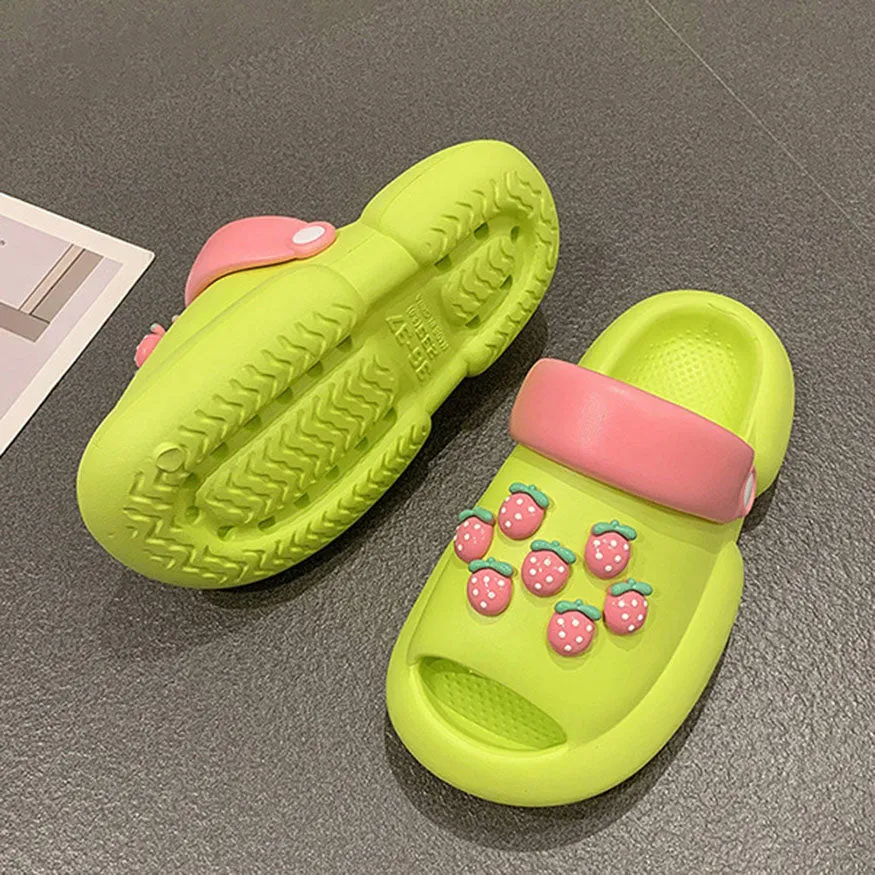 Multi-Wear Strawberry Decor Shoes