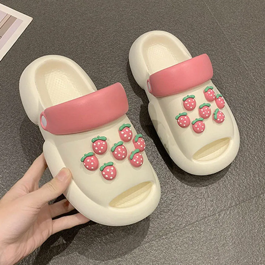 Multi-Wear Strawberry Decor Shoes