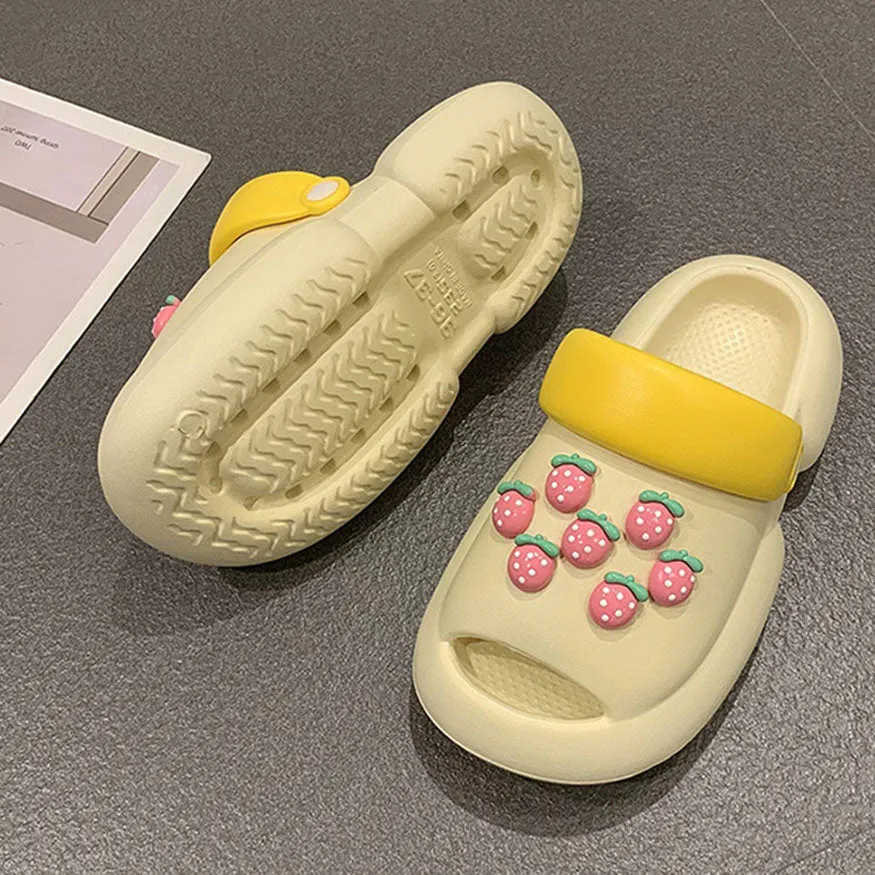 Multi-Wear Strawberry Decor Shoes