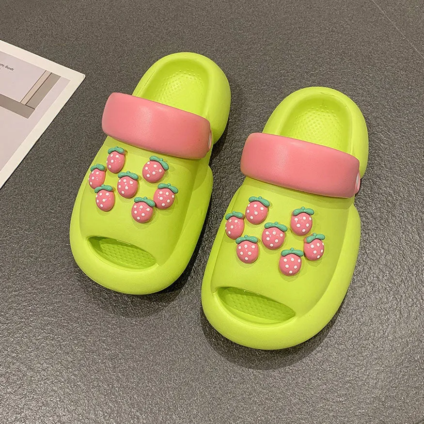 Multi-Wear Strawberry Decor Shoes