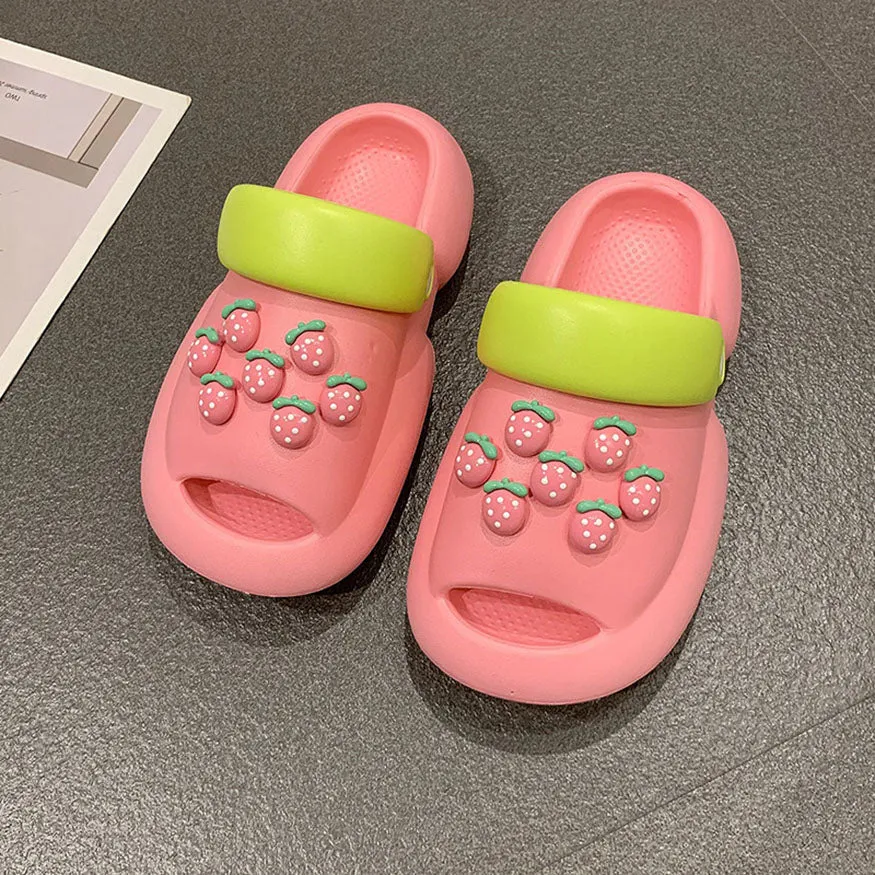 Multi-Wear Strawberry Decor Shoes
