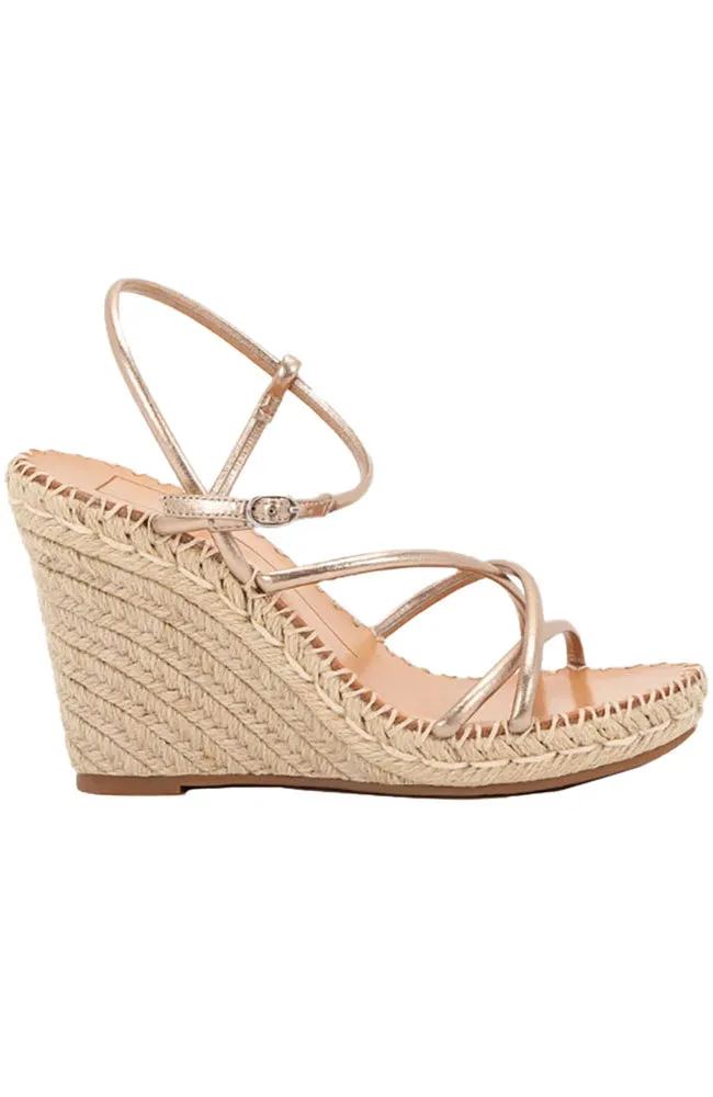 Nadine Copper Leather Wedge