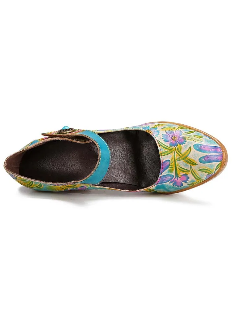 Salma Hand-Painted Artistic Refreshing Shoes