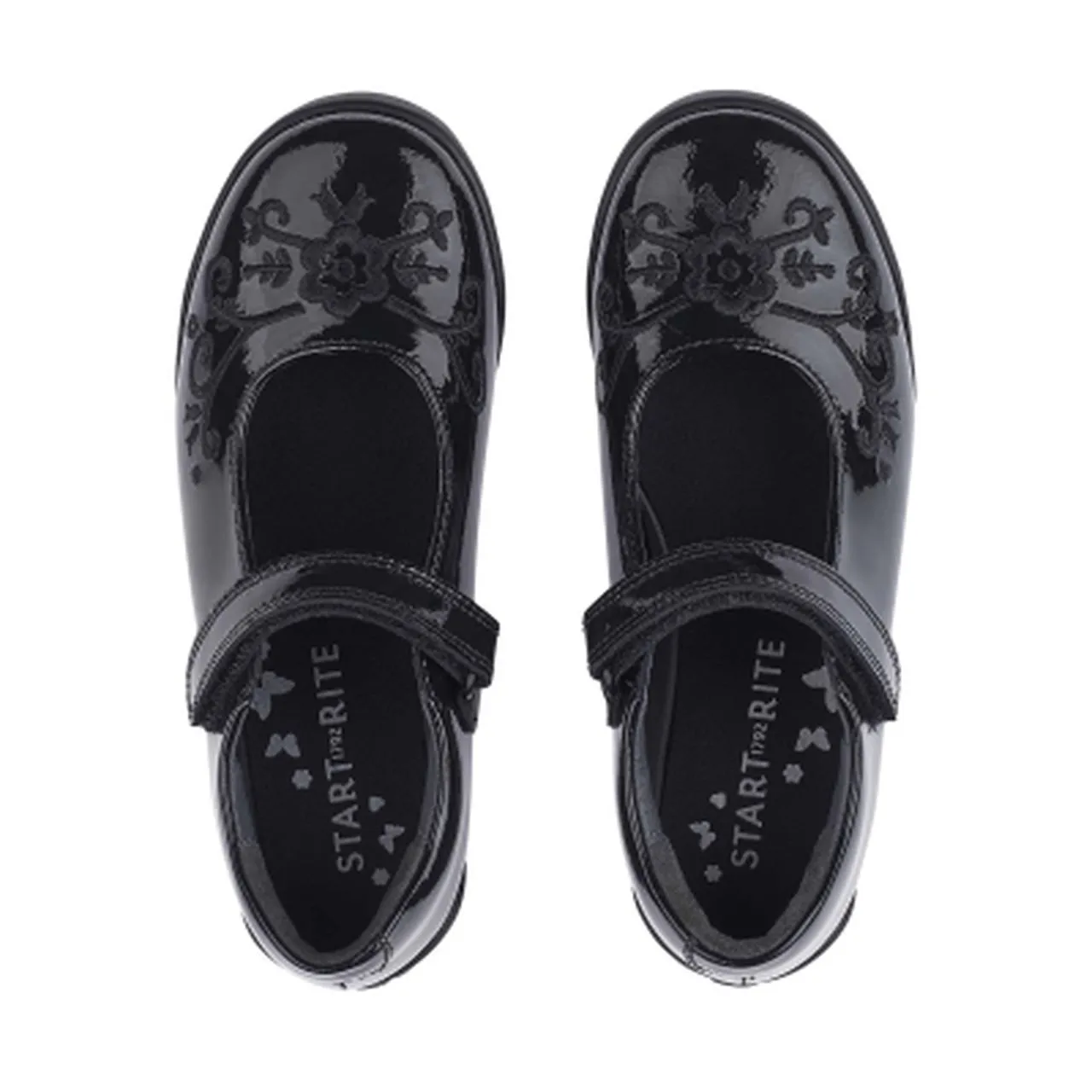 Start-Rite Hopscotch 2788-3 Black Patent Girls Leather Mary Jane Shoe