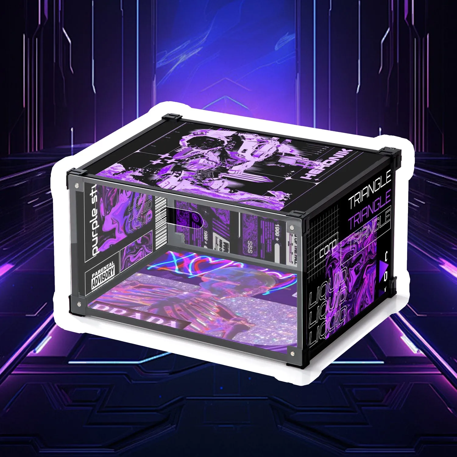 Technological Style UV Print Custom Acrylic Shoe Display Box