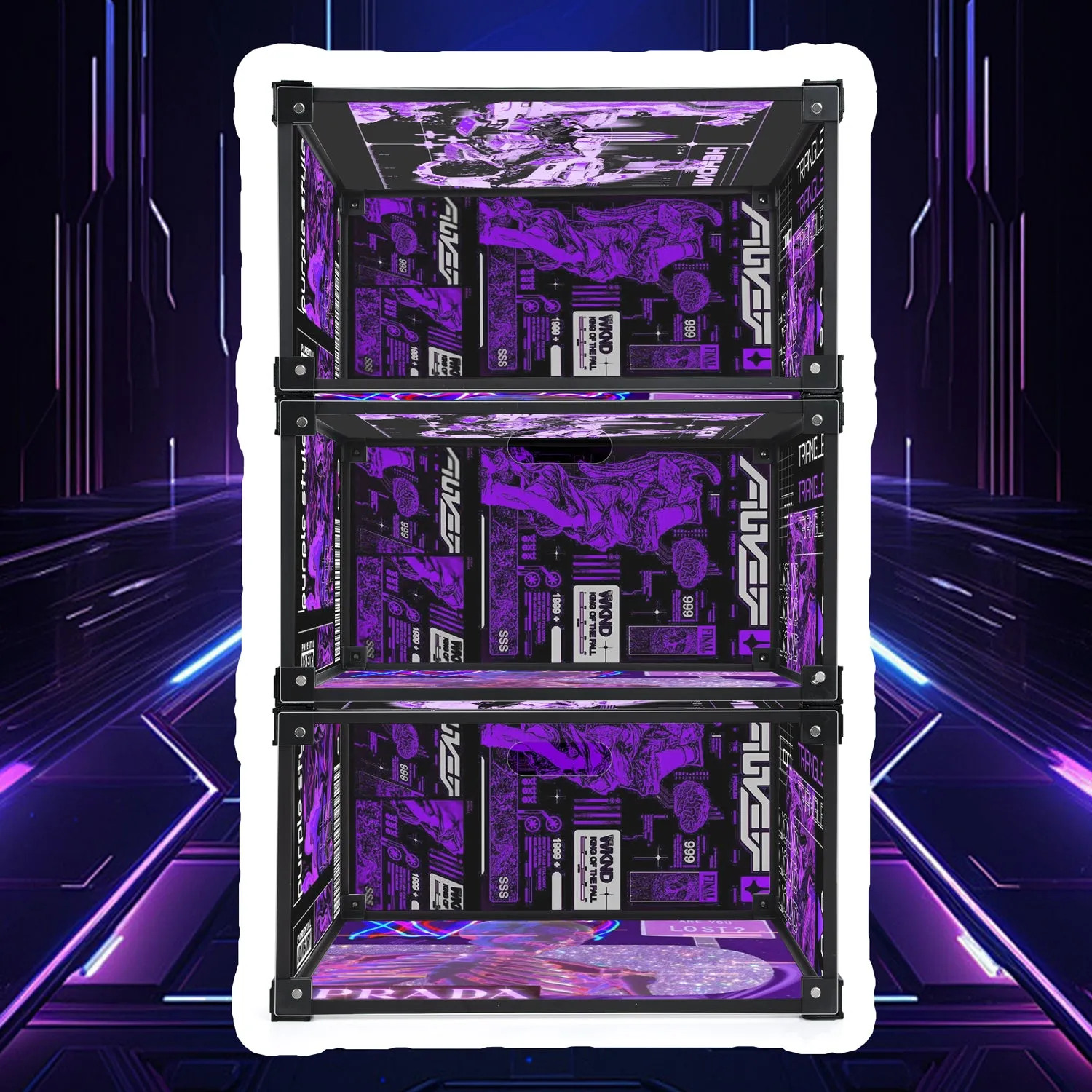 Technological Style UV Print Custom Acrylic Shoe Display Box