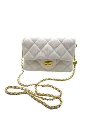 Turn Clasp Basket Weave Look Bag